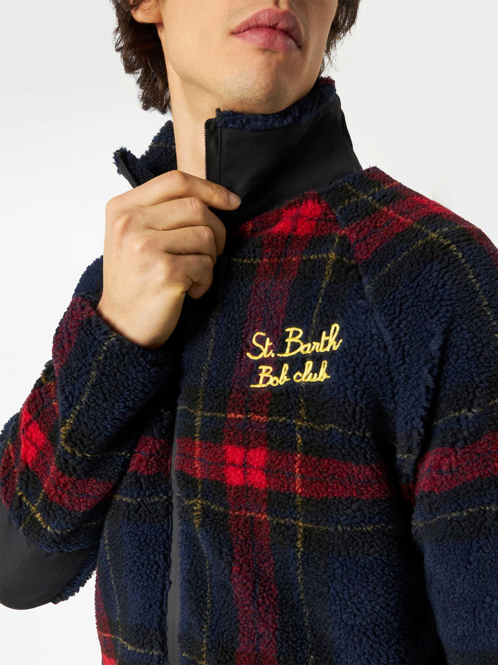 Sherpa jacket with St. Barth Bob Club embroidery - MC2 Saint Barth