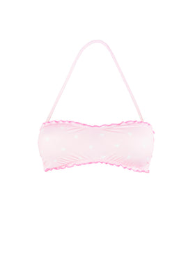 Bandeau top with hearts print - MC2 Saint Barth