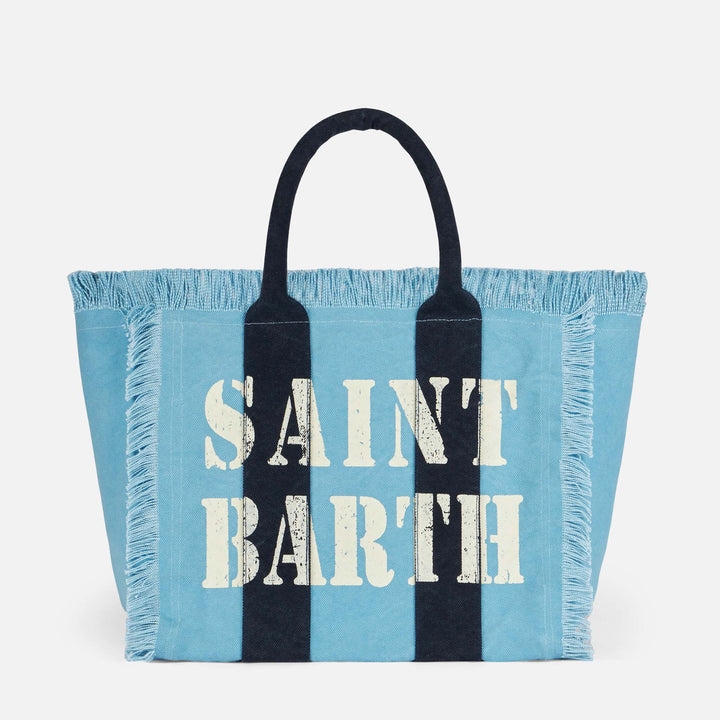 Vanity canvas shoulder bag with Saint Barth logo - MC2 Saint Barth