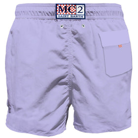 Lilac man swim shorts with pocket - MC2 Saint Barth