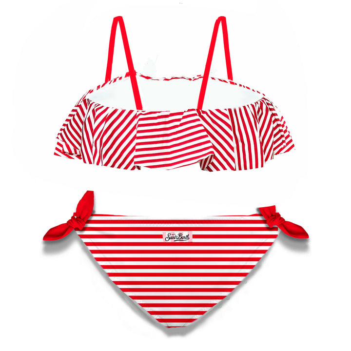 Girls Red Stripes Bikini - MC2 Saint Barth