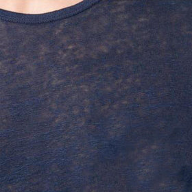 T-Shirt Man Blue Navy Linen - MC2 Saint Barth