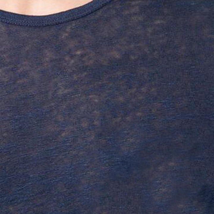 T-Shirt Man Blue Navy Linen - MC2 Saint Barth
