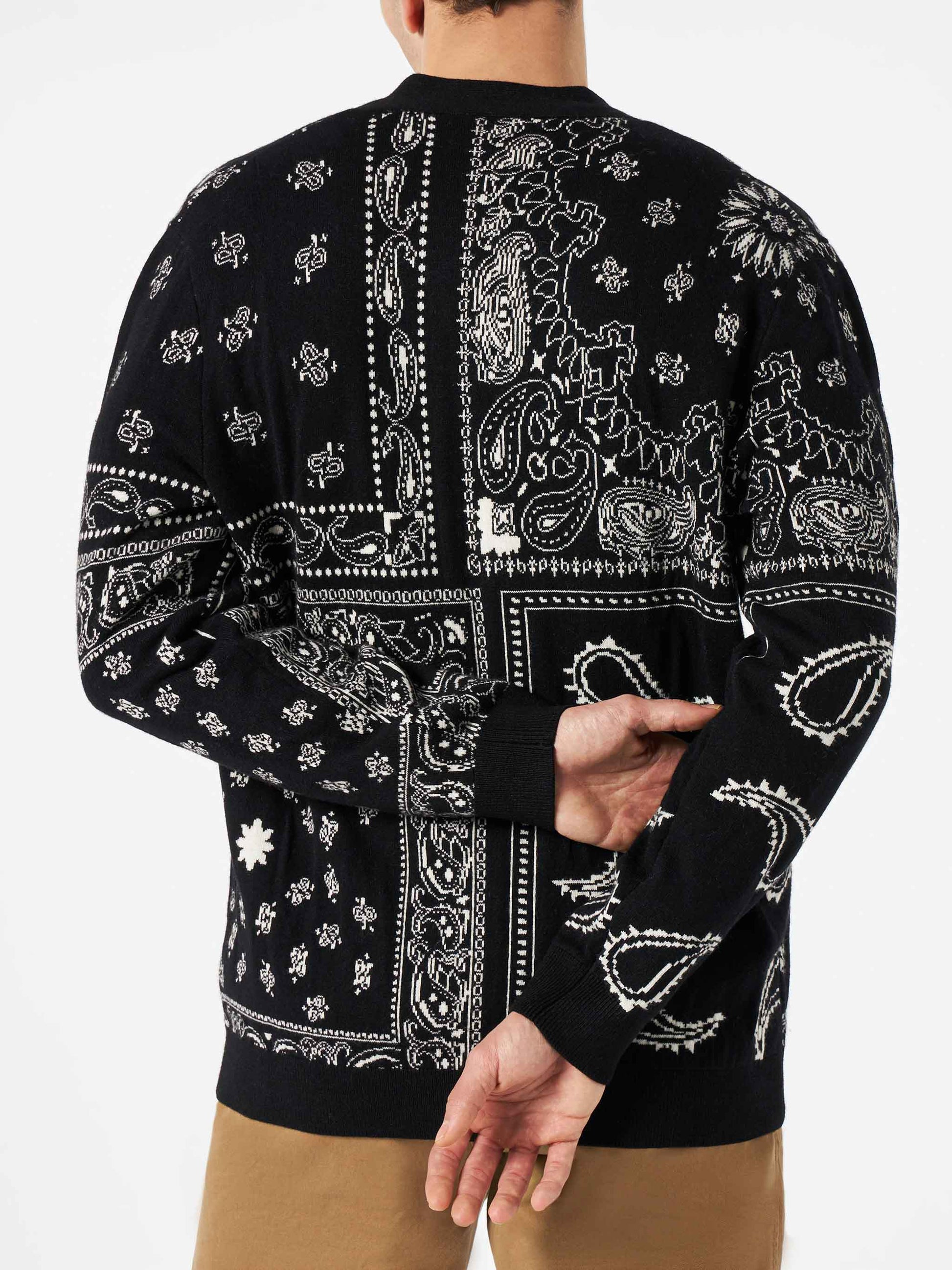 Bandanna knitted cardigan with Saint Barth embroidery - MC2 Saint Barth