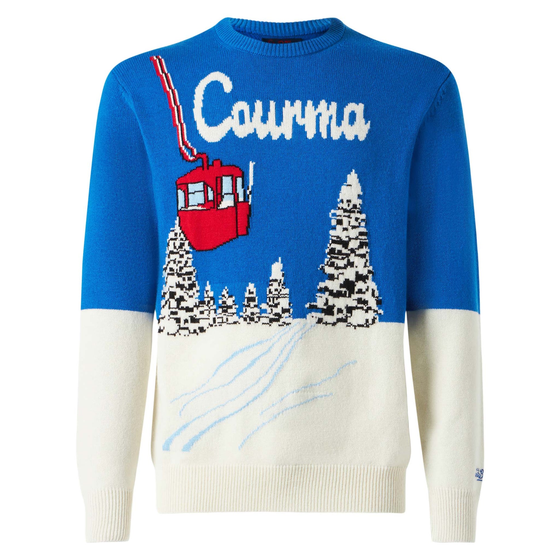 Man sweater Courma vintage postcard jacquard - MC2 Saint Barth