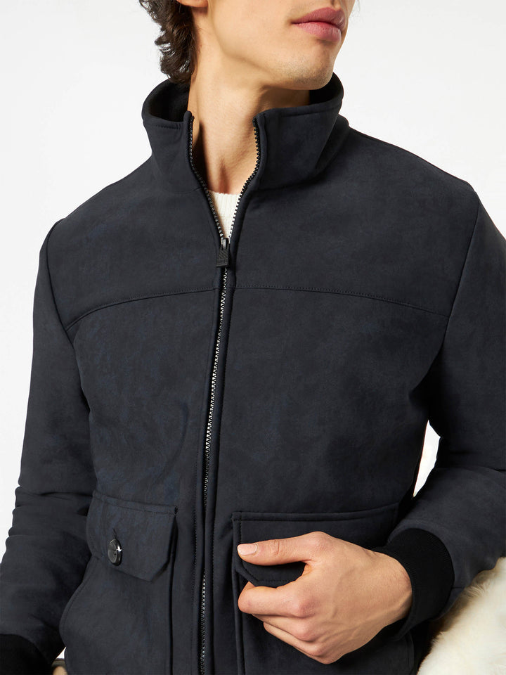 Man mélange black thermo jacket Byron - MC2 Saint Barth