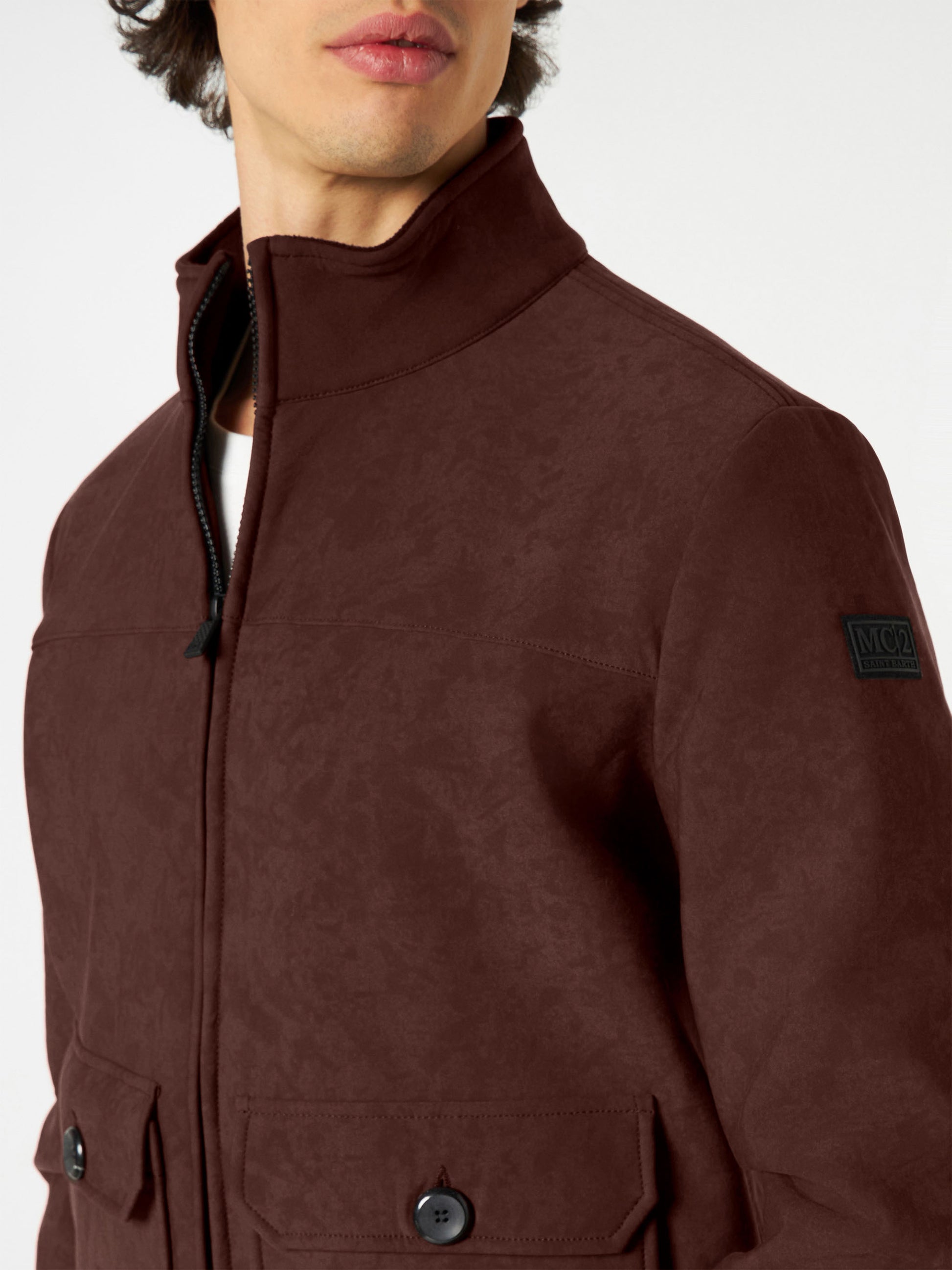 Man brown thermo jacket Byron - MC2 Saint Barth