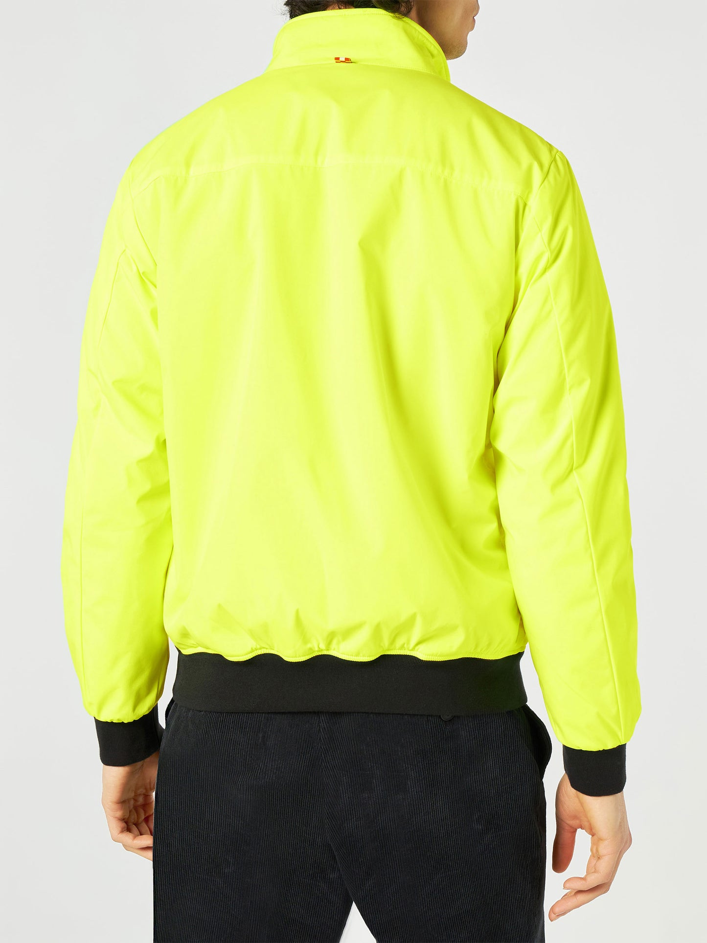 Man fluo yellow bomber jacket Country with furry lining - MC2 Saint Barth