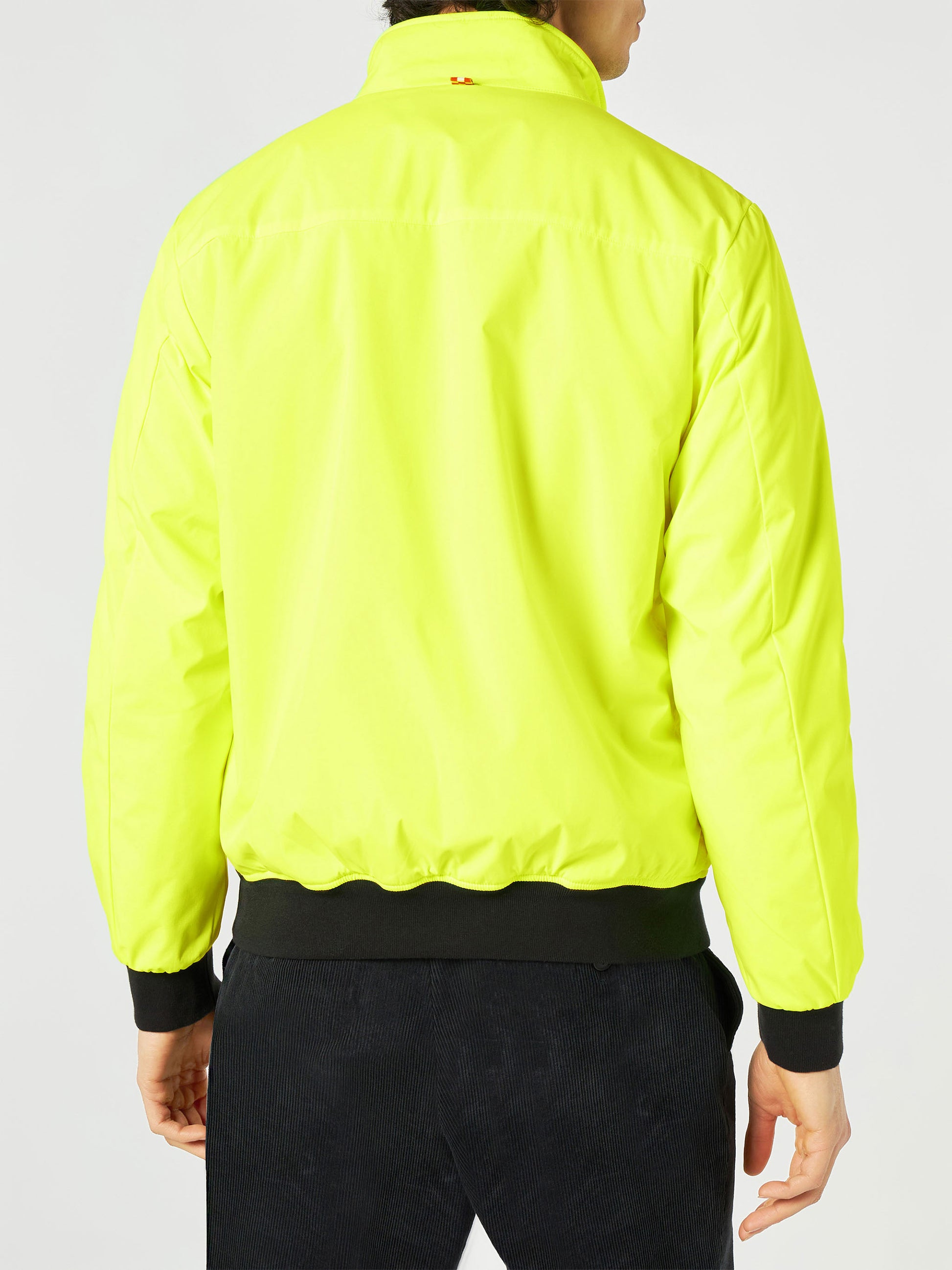 Man fluo yellow bomber jacket Country with furry lining - MC2 Saint Barth