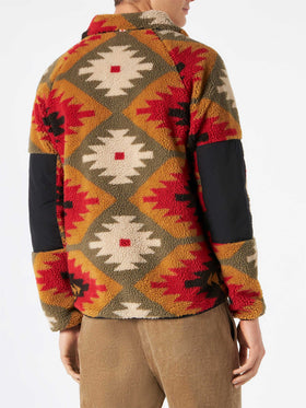 Man sherpa jacket with pattern - MC2 Saint Barth
