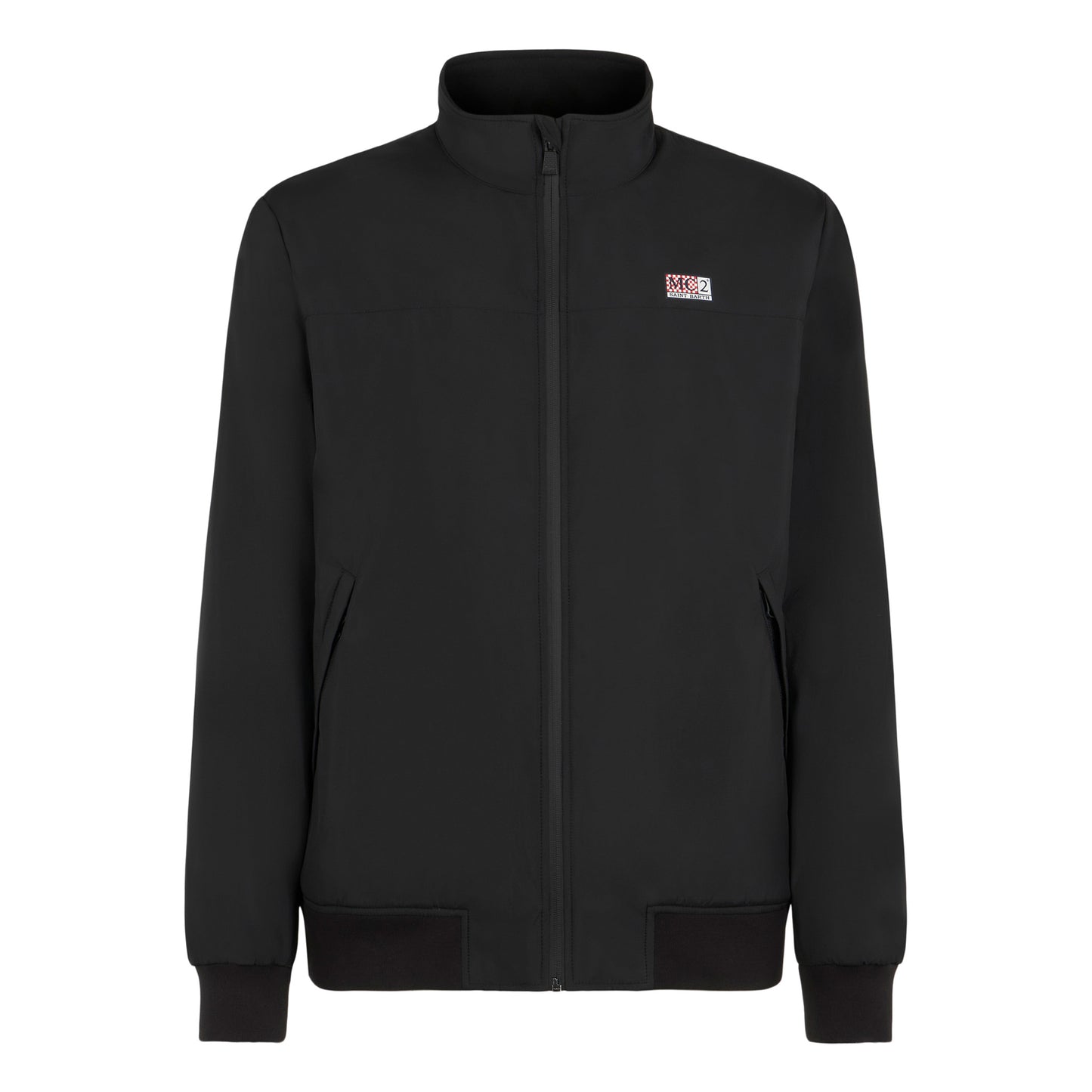 Man black bomber jacket Country with furry lining - MC2 Saint Barth