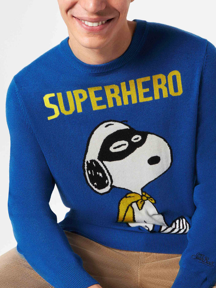 Man lightweight sweater with Snoopy jacquard | SNOOPY PEANUTS™ SPECIAL EDITION - MC2 Saint Barth