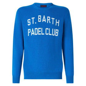 Man sweater with St. Barth Padel Club jacquard - MC2 Saint Barth