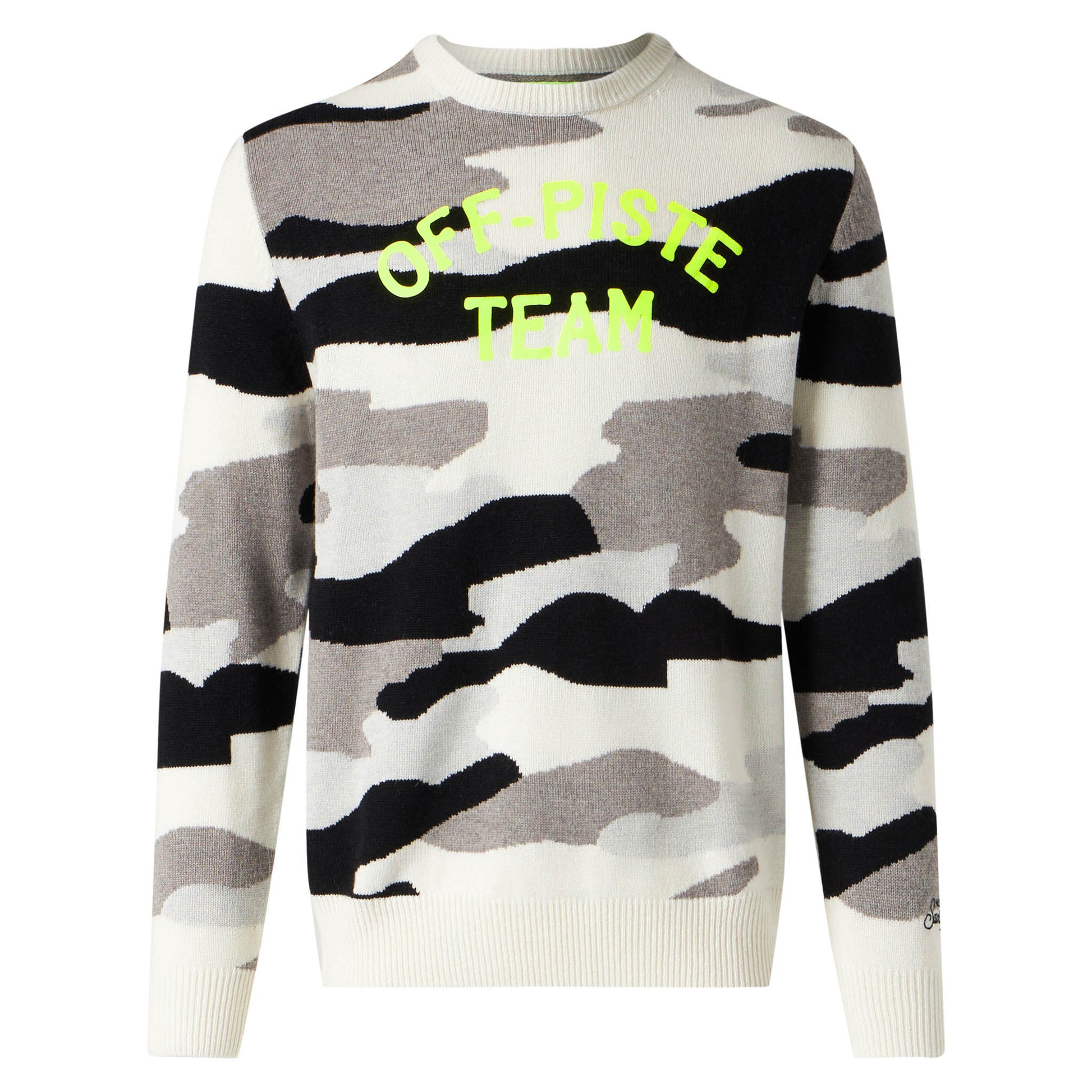 Man sweater with camouflage Off-piste Team jacquard - MC2 Saint Barth
