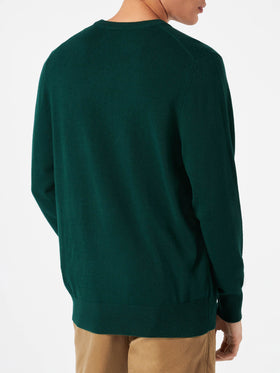 Man lightweight sweater with Snoopy jacquard | SNOOPY PEANUTS™ SPECIAL EDITION - MC2 Saint Barth