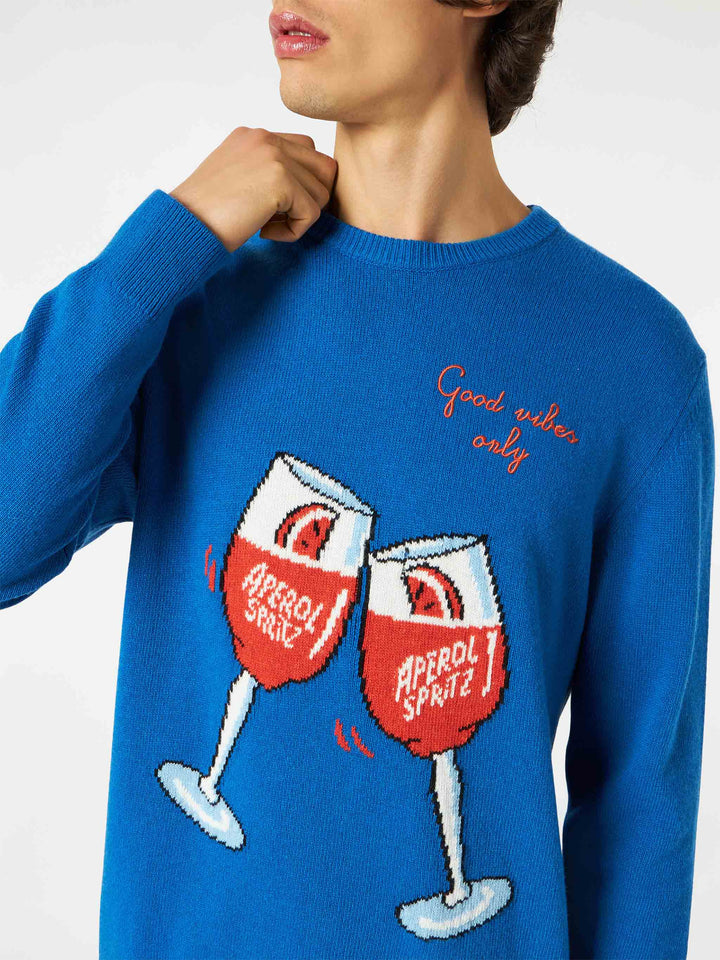 Man sweater with Aperol Spritz print | APEROL SPECIAL EDITION