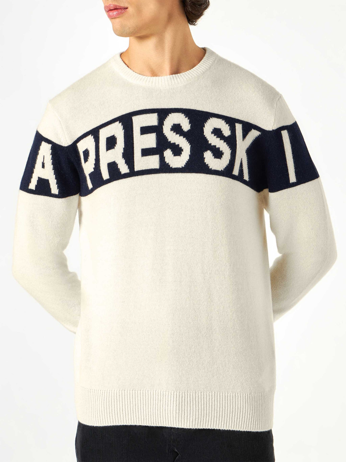 Man sweater with Après Ski writing - MC2 Saint Barth
