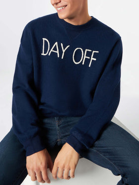 Man crewneck knitted sweater with Day Off embroidery - MC2 Saint Barth