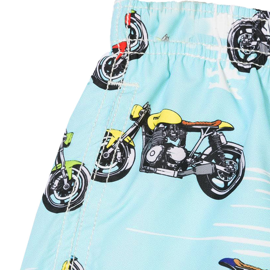 Light fabric swim shorts motorbike print - MC2 Saint Barth