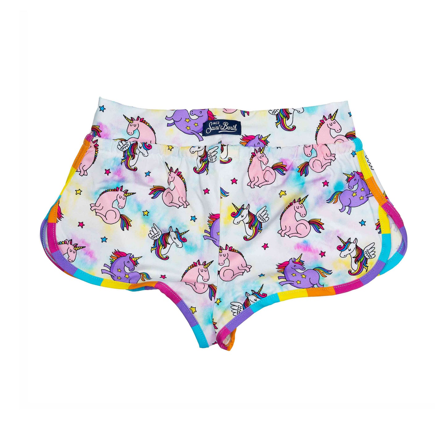 Unicorn print girl beach shorts - MC2 Saint Barth