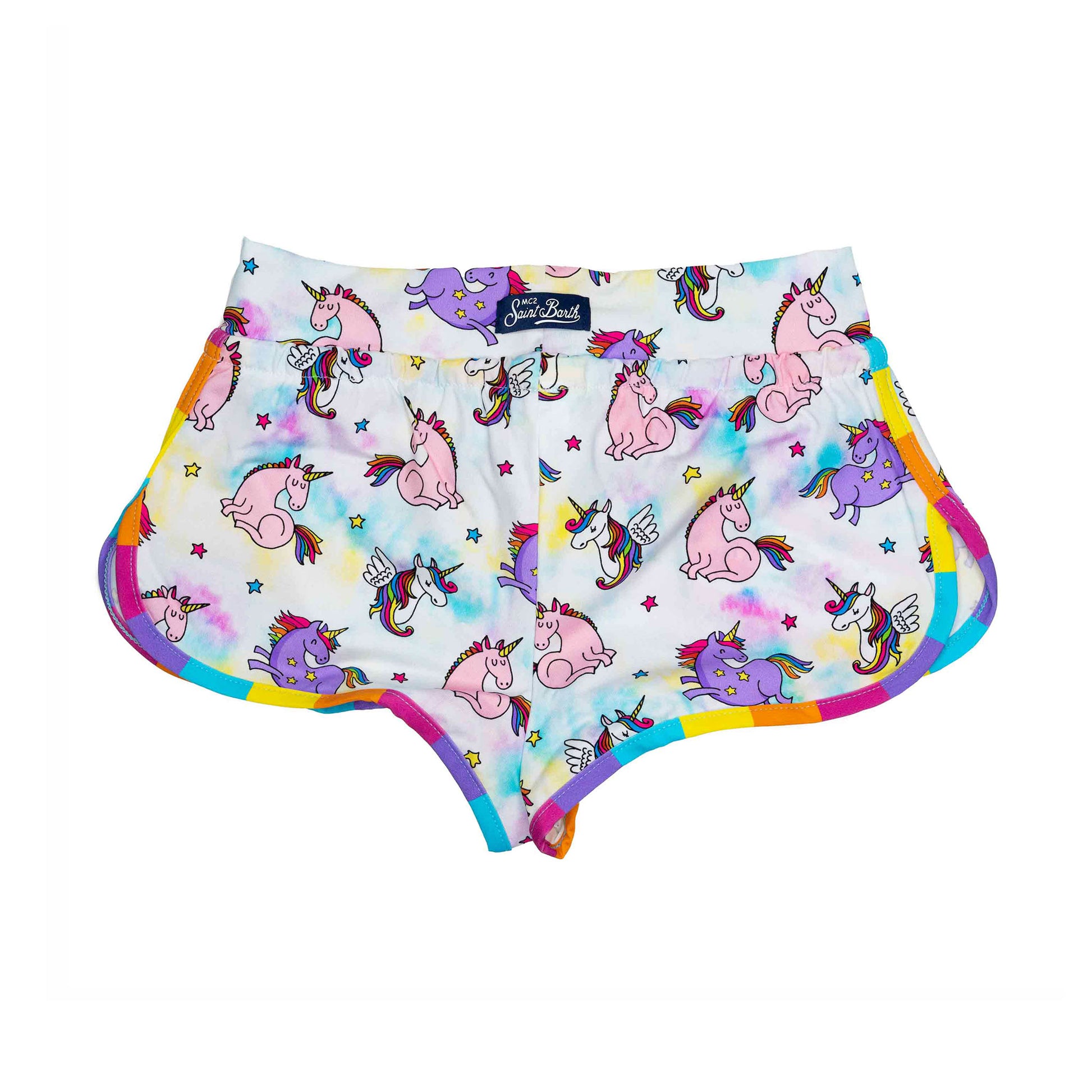 Unicorn print girl beach shorts - MC2 Saint Barth