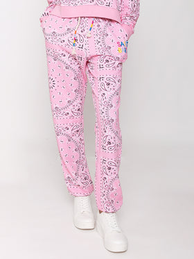 Cotton bandanna joggers with Saint Barth embroidery - MC2 Saint Barth