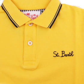 Stretch piquet polo with front embroidery - MC2 Saint Barth