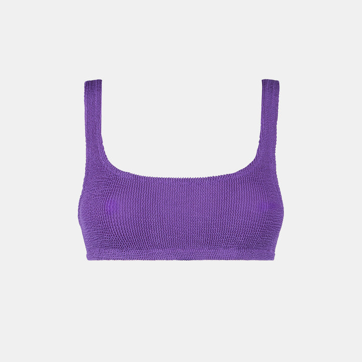 Costume da bagno donna viola crinkle top bralette