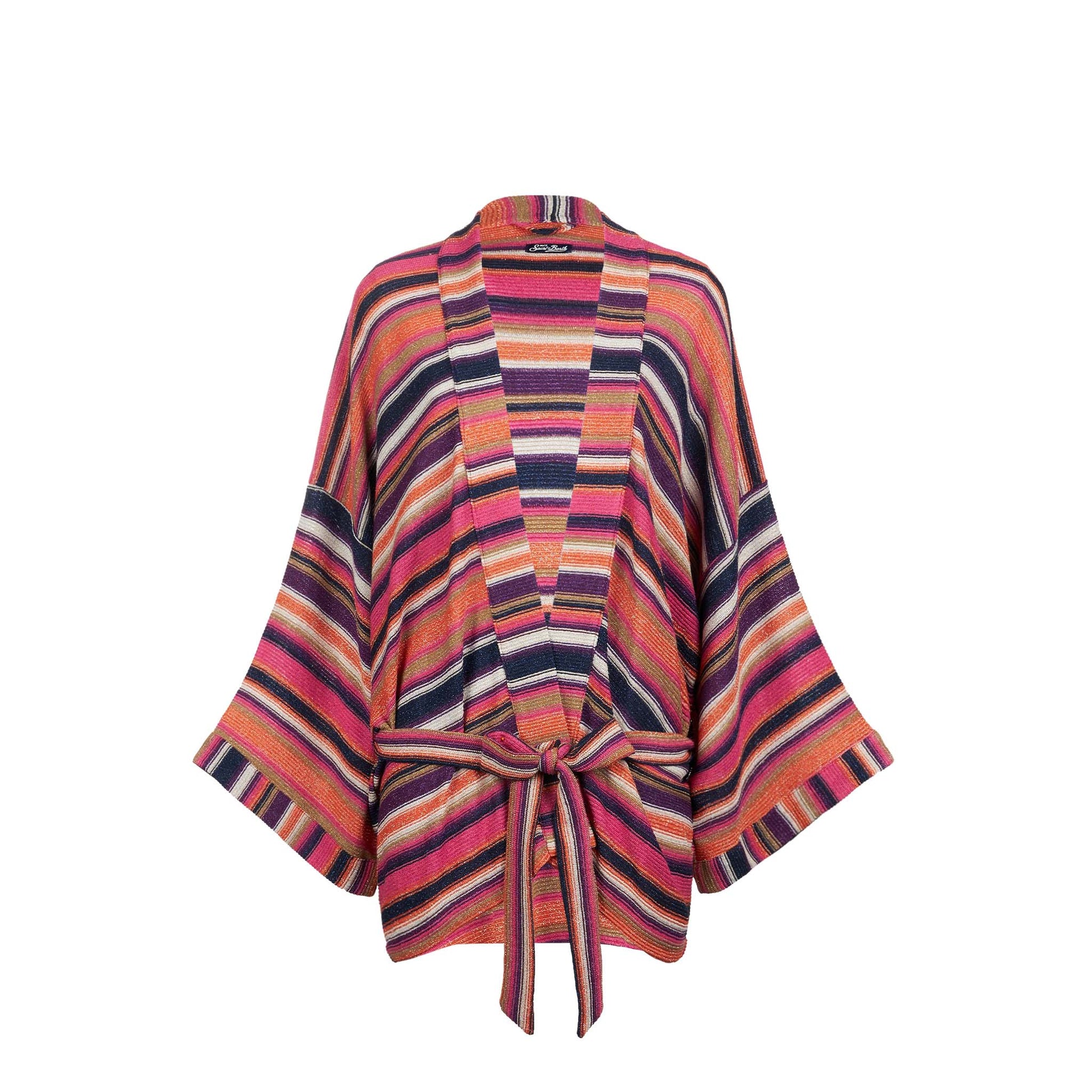 Multicolor violet knitted kimono - MC2 Saint Barth