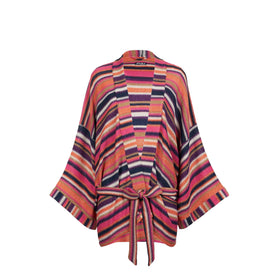 Multicolor violet knitted kimono - MC2 Saint Barth