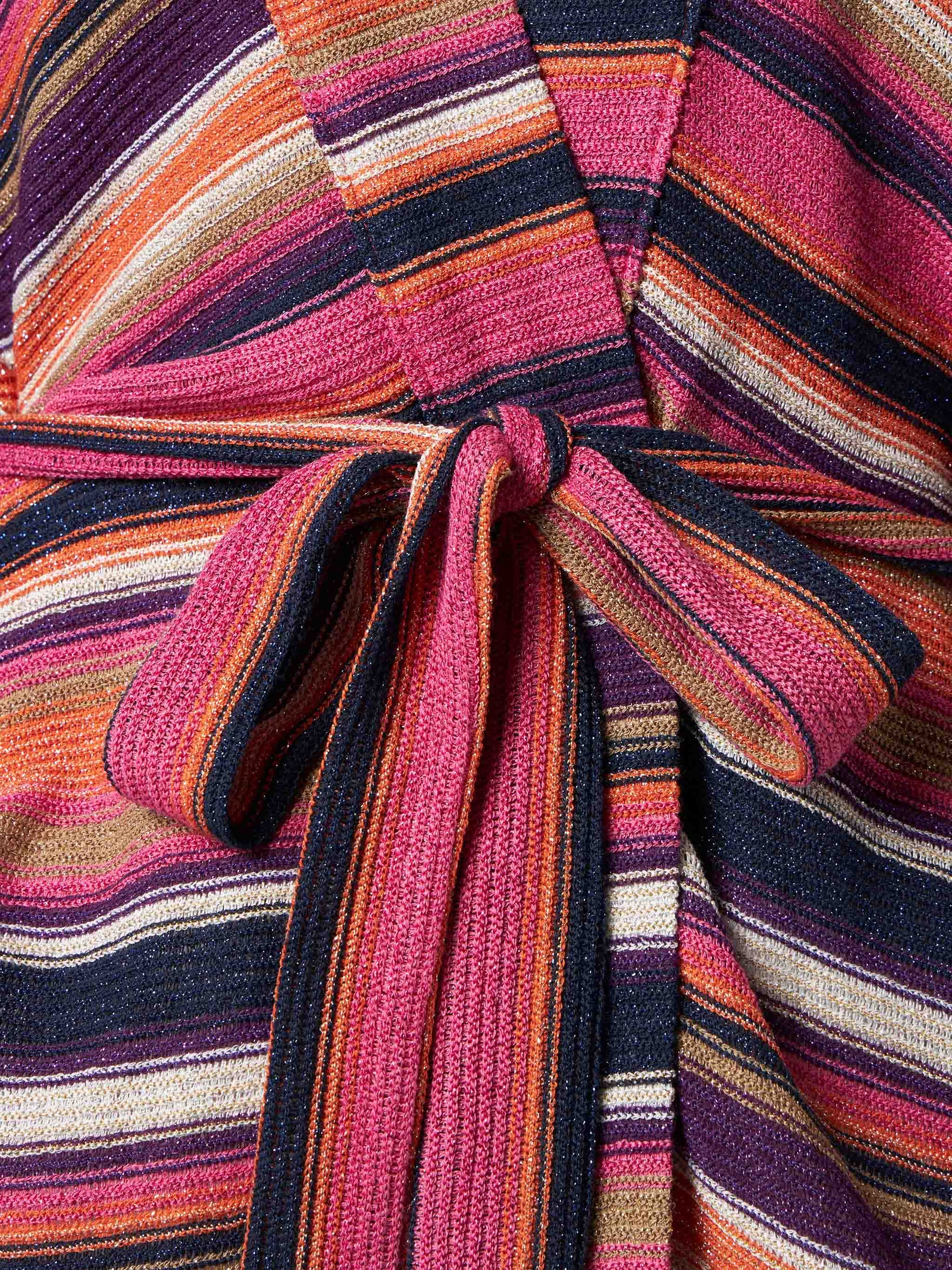 Multicolor violet knitted kimono - MC2 Saint Barth