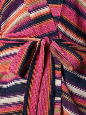 Multicolor violet knitted kimono - MC2 Saint Barth