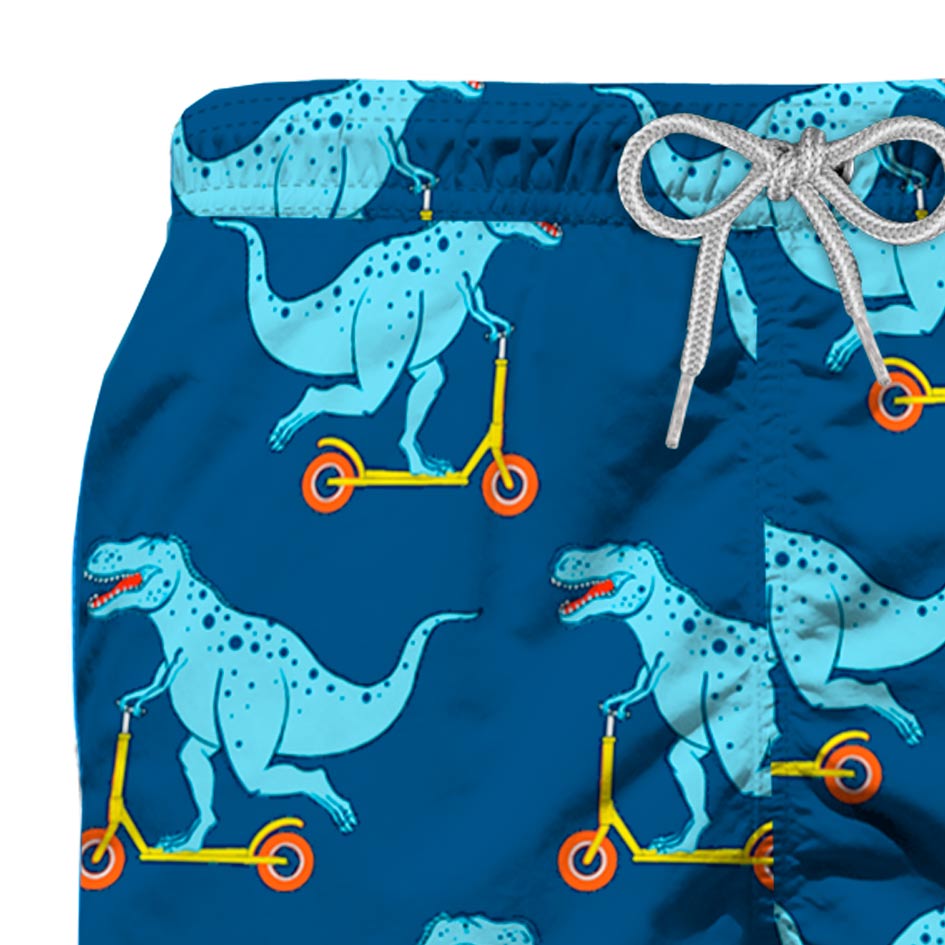 Dino scooter print boy's light swimshorts - MC2 Saint Barth