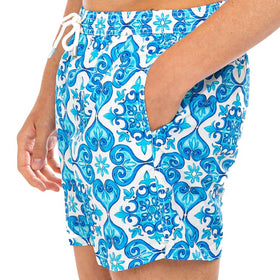 Light fabric man swim shorts maiolica print - MC2 Saint Barth