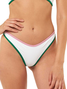 Ribbed cheeky swim briefs with lurex edges - MC2 Saint Barth