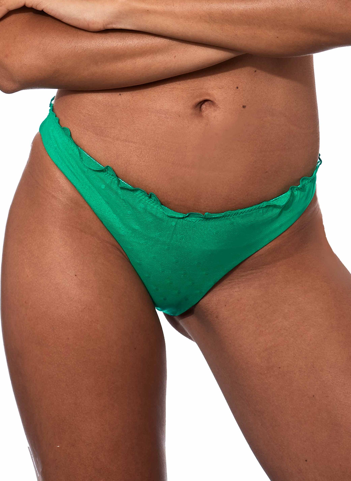 Woman emerald green cheeky swim briefs - MC2 Saint Barth