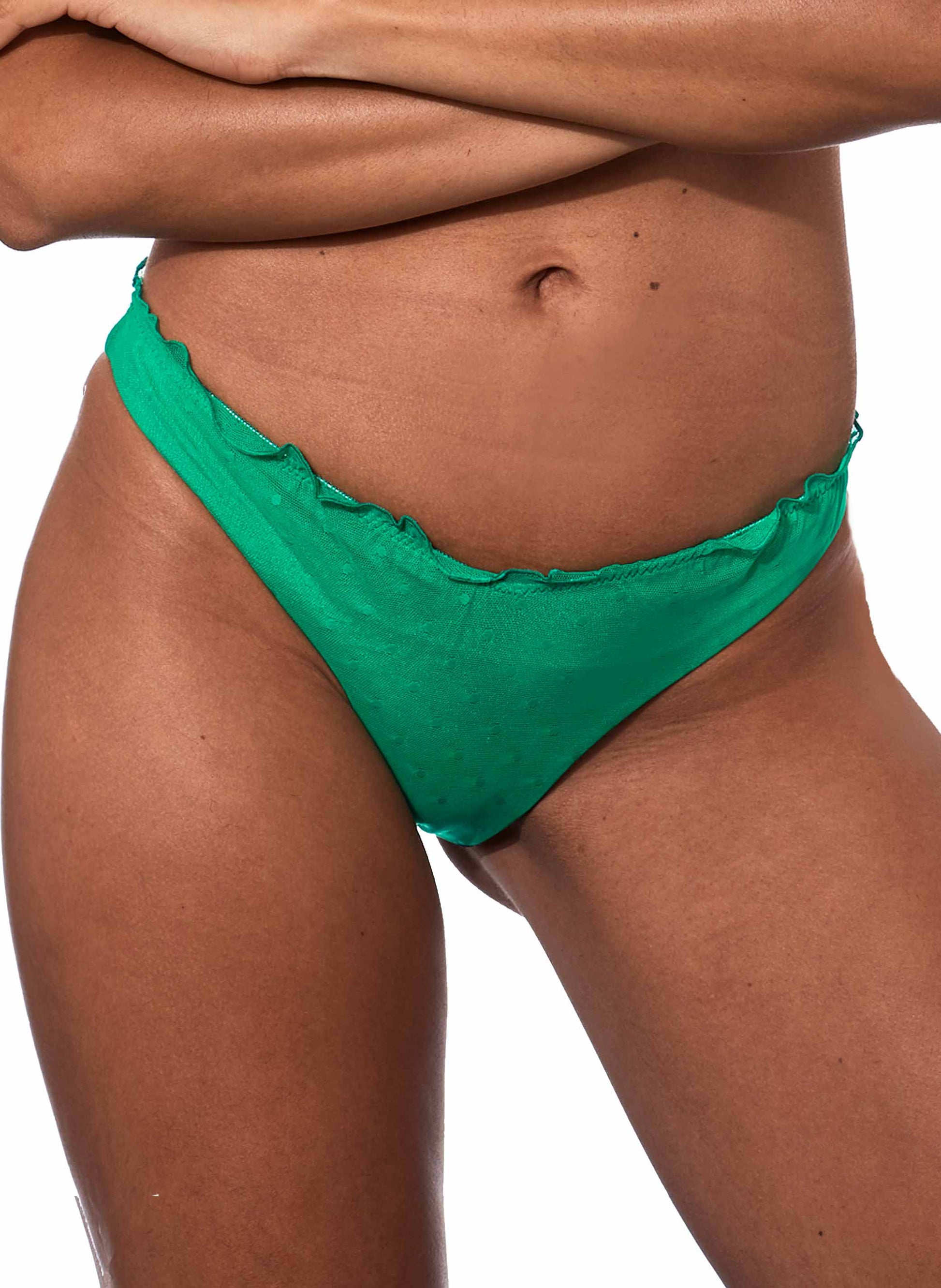 Woman emerald green cheeky swim briefs - MC2 Saint Barth
