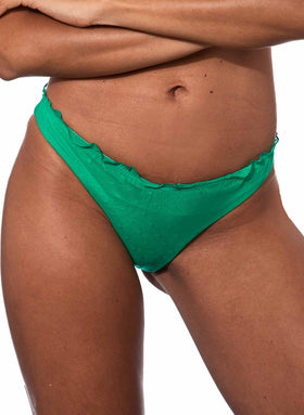 Woman emerald green cheeky swim briefs - MC2 Saint Barth