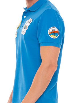Man stretch piquet polo with Snoopy patch | SNOOPY - PEANUTS™ SPECIAL EDITION - MC2 Saint Barth