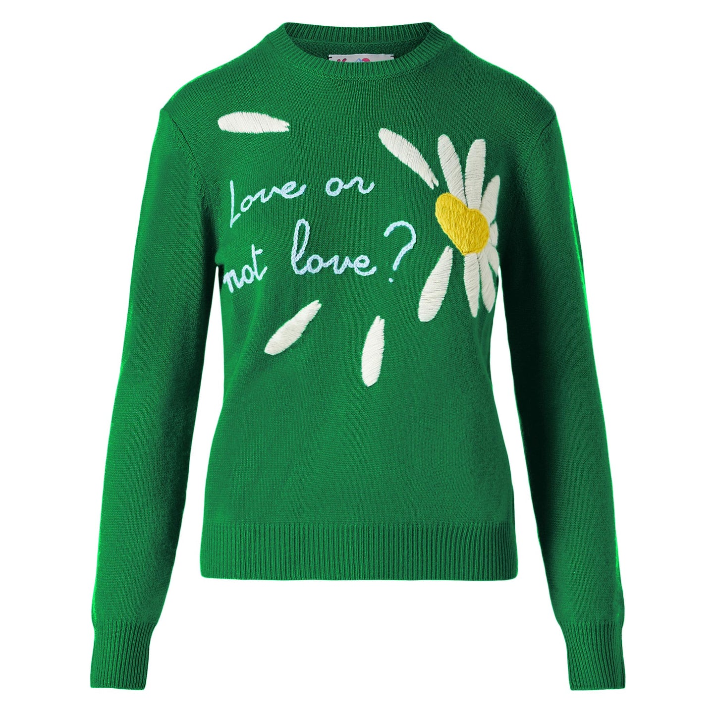 Woman brushed sweater with daisy print - MC2 Saint Barth