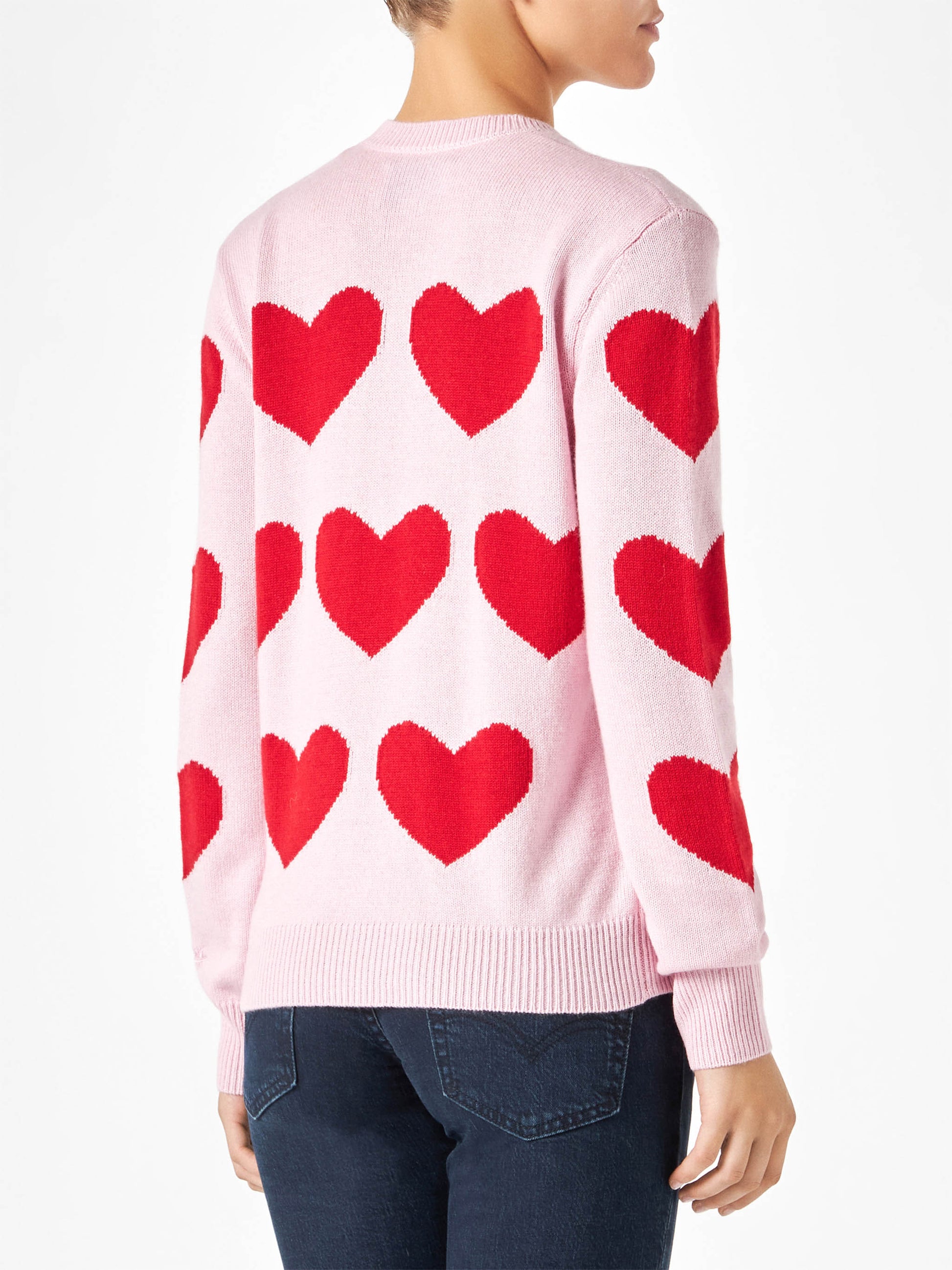 Woman sweater with heart print - MC2 Saint Barth