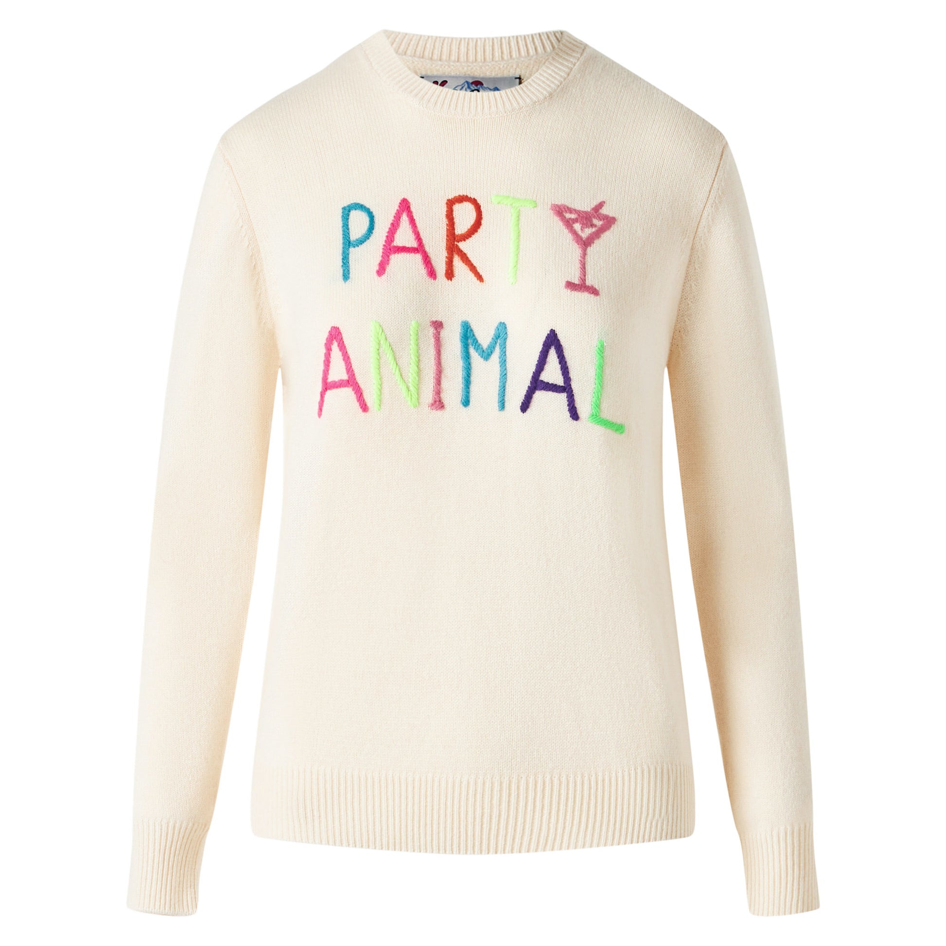Woman sweater with Party Animal embroidery | NIKI DJ SPECIAL EDITION - MC2 Saint Barth