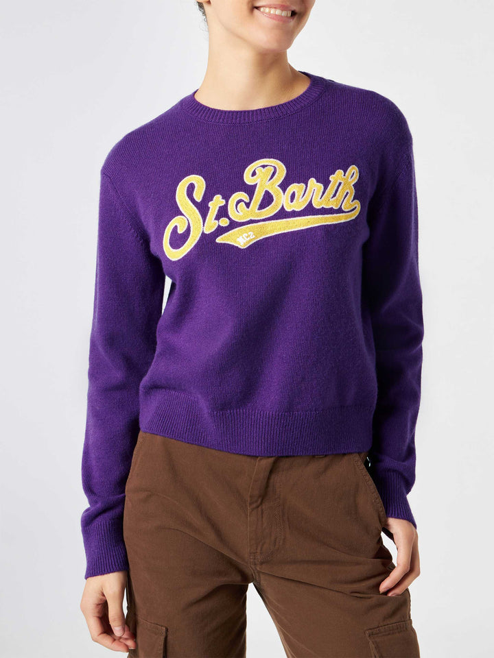 Woman purple cropped sweater - MC2 Saint Barth