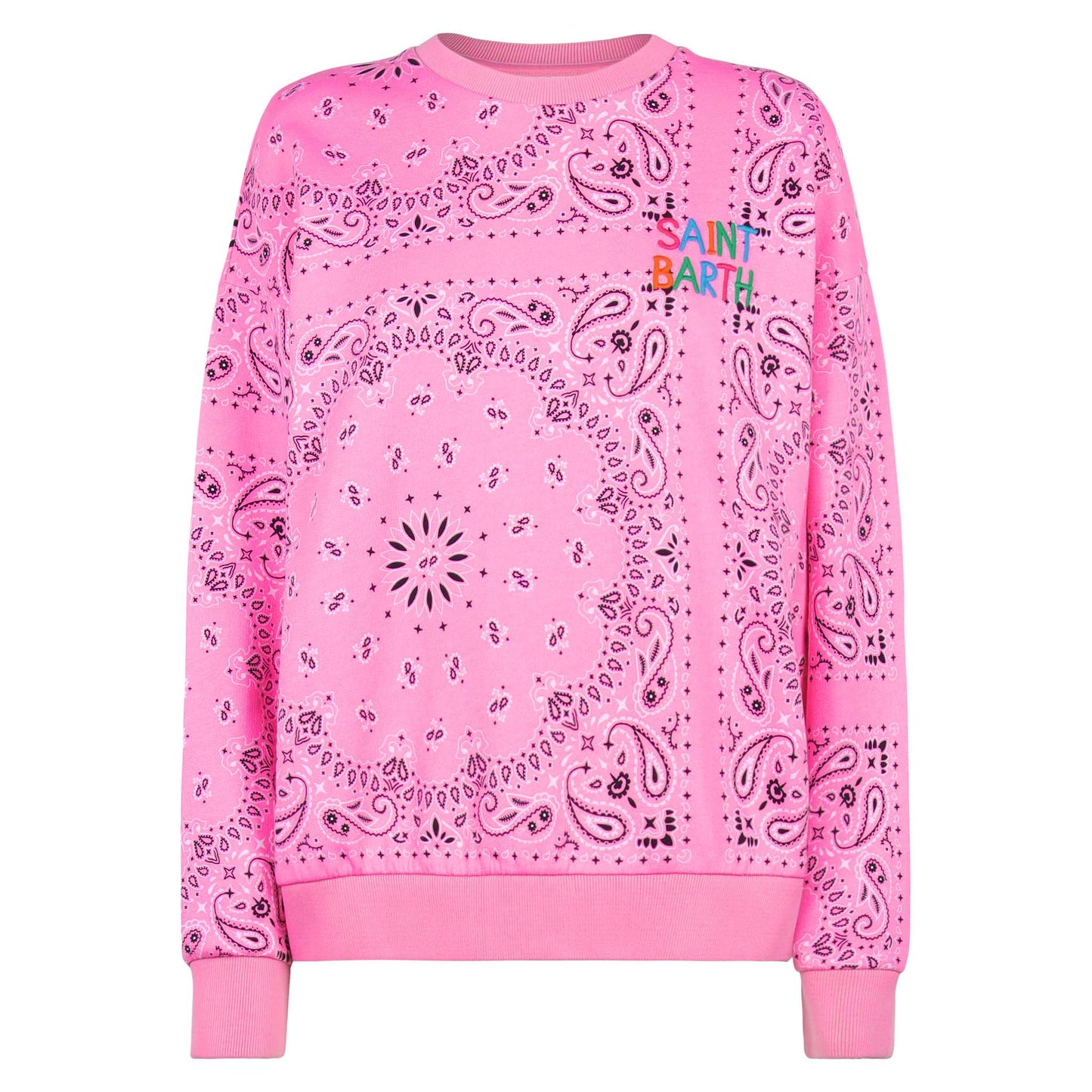 Woman sweatshirt Stardust with bandanna print - MC2 Saint Barth