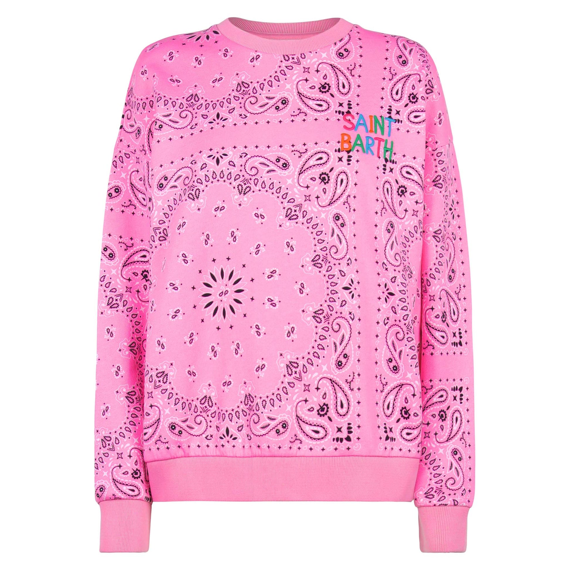 Woman sweatshirt Stardust with bandanna print - MC2 Saint Barth