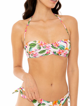 Flower print bandeau top - MC2 Saint Barth
