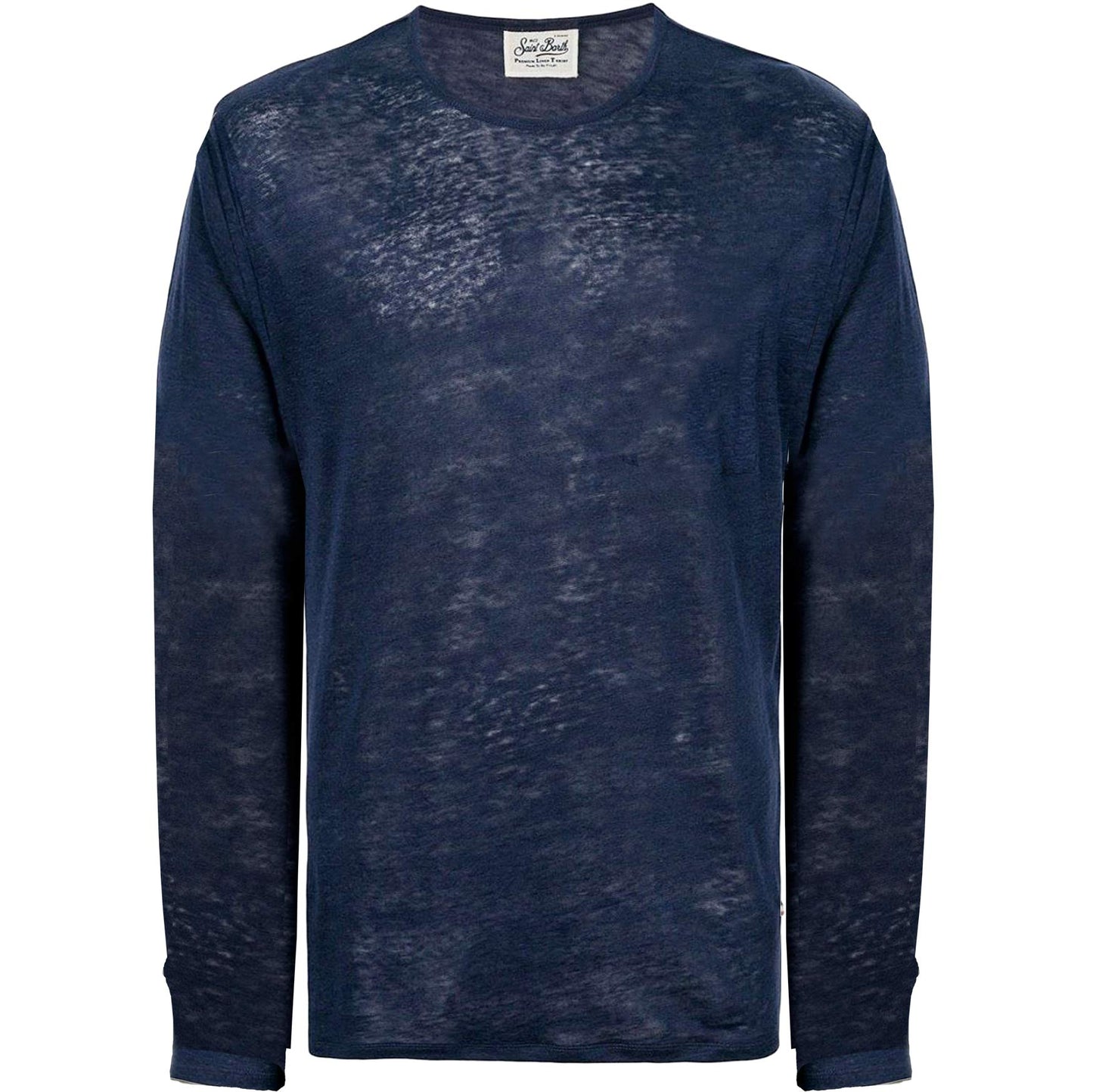 T-Shirt Man Blue Navy Linen - MC2 Saint Barth