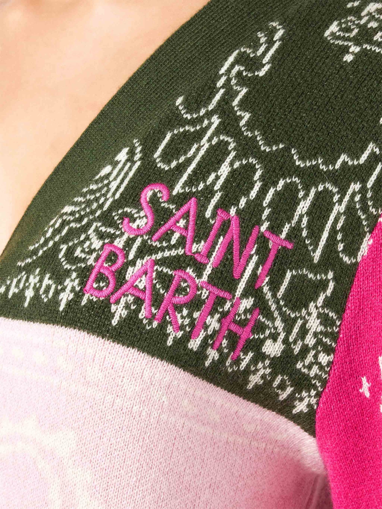 Woman cropped cardigan with bandanna print - MC2 Saint Barth