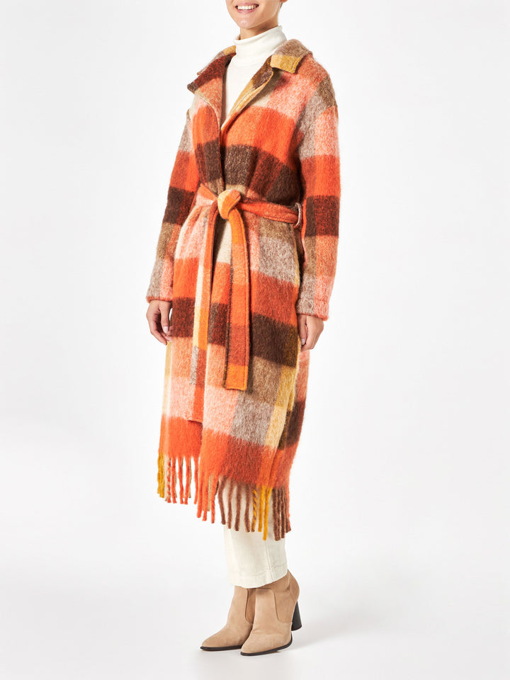 Woman long coat with fringes - MC2 Saint Barth