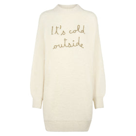 Brushed knit dress with It's cold outside embroidery - MC2 Saint Barth